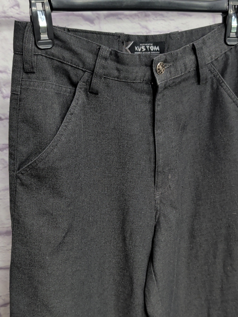Men’s Kustom Threads Dark Charcoal Twill Pants w/ Rolled Hem - 30x32